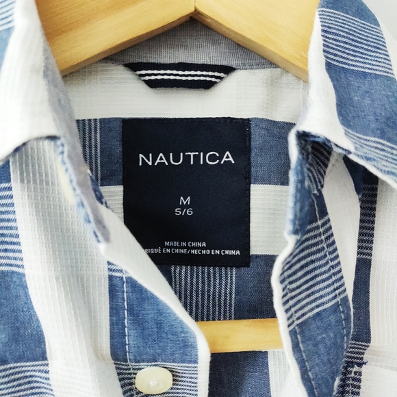 Nautica Boys Stripe Button Down Shirt Brand New - Picture 2 of 6